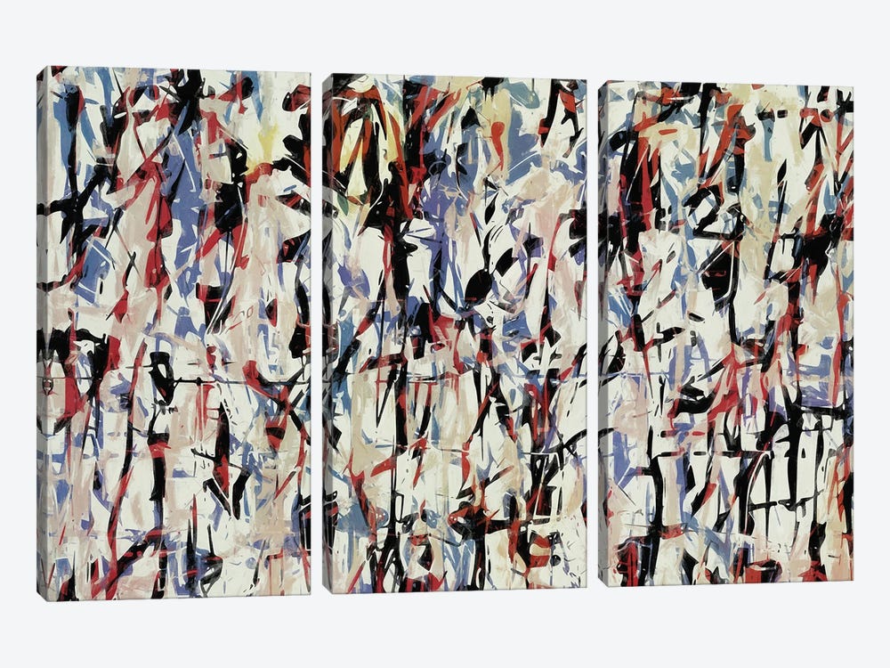 Pollock Wink XXXVIII by Angel Estevez 3-piece Canvas Art Print