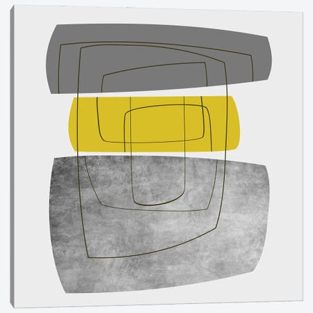 Minimalist In Gray And Yellow Canvas Print #AEZ139} by Angel Estevez Canvas Art Print