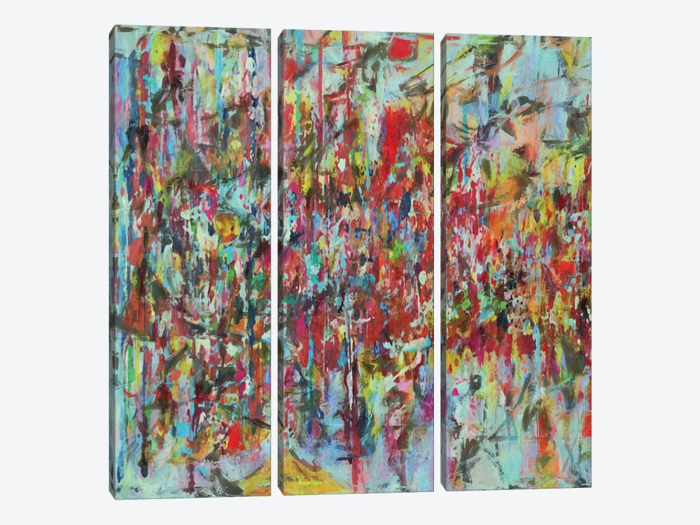 Pollock Wink XLI by Angel Estevez 3-piece Canvas Artwork