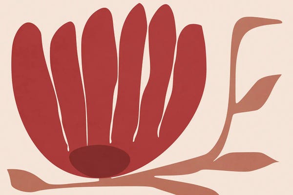 The Cut Outs Collection: Red Flower II by Angel Estevez