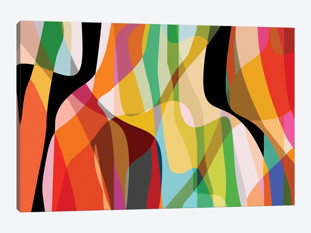 Sinuous And Transparent Shapes by Angel Estevez 1-piece Canvas Print