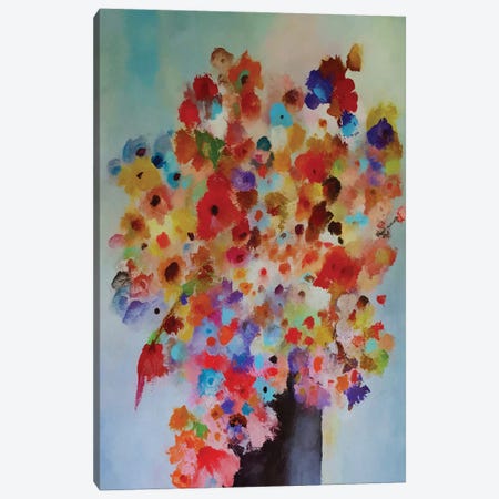 Vase With Colorful Flowers Canvas Print #AEZ1426} by Angel Estevez Canvas Print