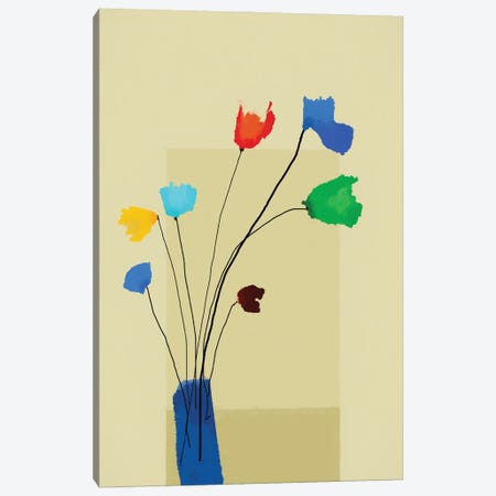 Vase With Colorful Little Flowers Canvas Print #AEZ1427} by Angel Estevez Canvas Art Print