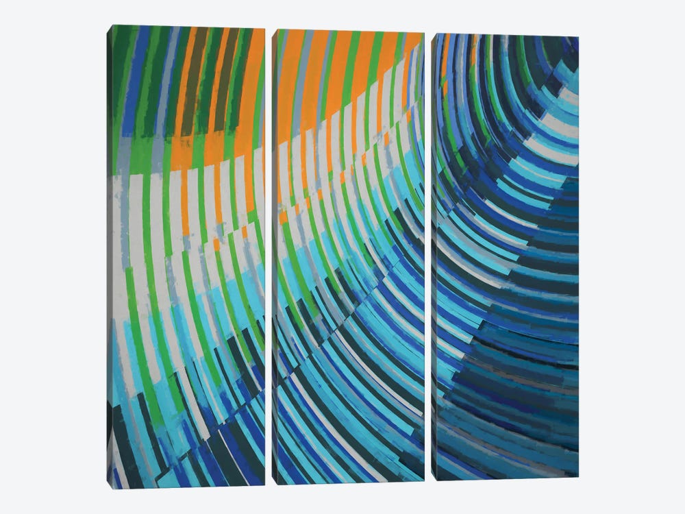 Curved Lines by Angel Estevez 3-piece Art Print