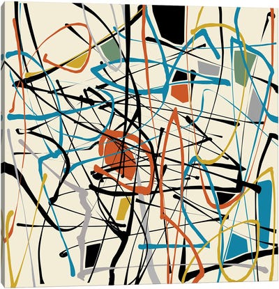 Colorful Doodles VII Canvas Art Print - Similar to Jackson Pollock