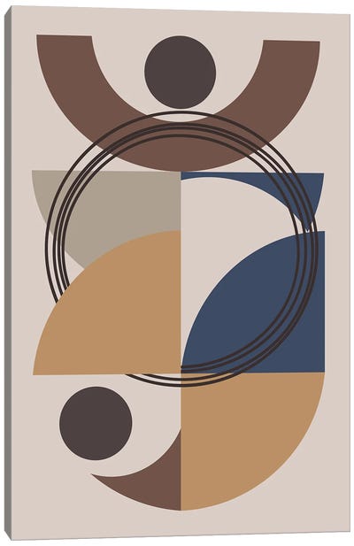 Harmony With Circles And Semi Circles Canvas Art Print - Ahead of the Curve