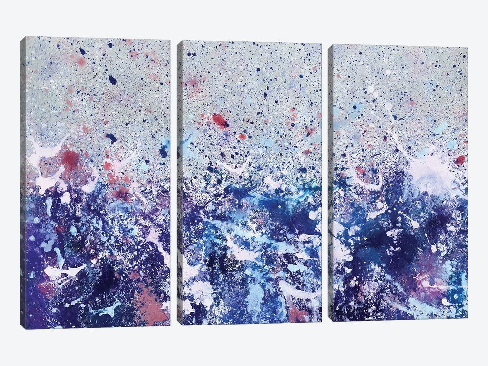 Paint Splashes II by Angel Estevez 3-piece Canvas Art