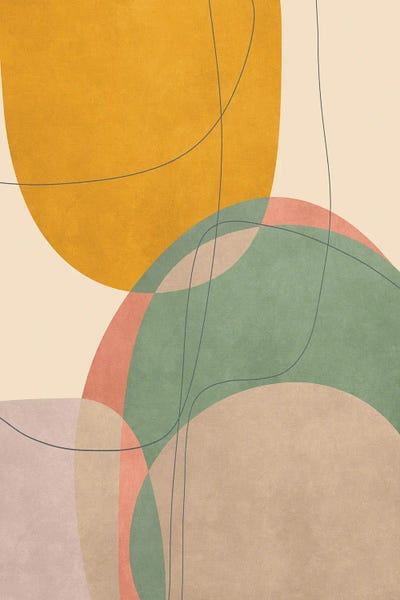 Angel Estevez: Rounded And Overlapping Pieces by Angel Estevez