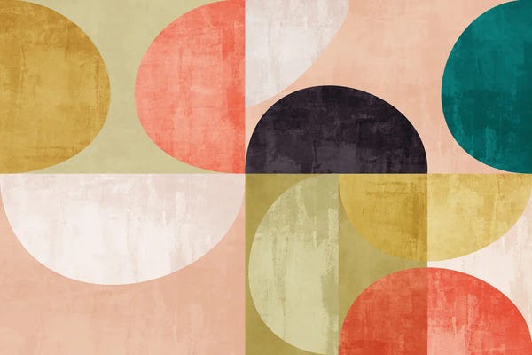 Circular Abstract: Semi Circles XX by Angel Estevez