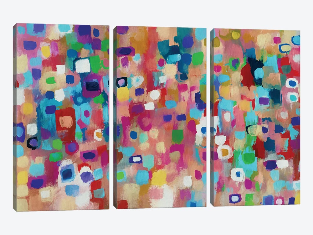 Joy Of Colors II by Angel Estevez 3-piece Canvas Art