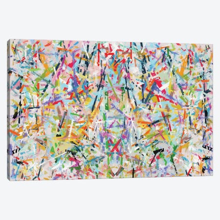 Multiple Colorful Strokes Canvas Print #AEZ1518} by Angel Estevez Canvas Wall Art