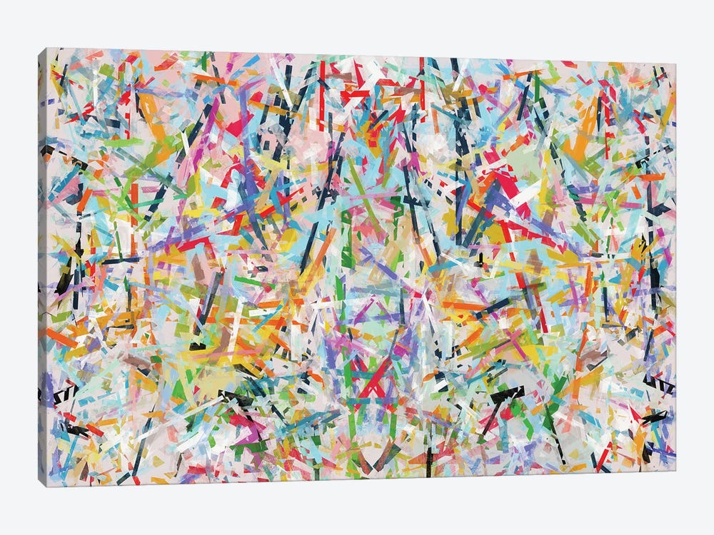 Multiple Colorful Strokes by Angel Estevez 1-piece Canvas Print