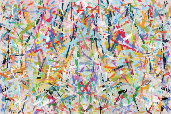 Similar To Jackson Pollock: Multiple Colorful Strokes by Angel Estevez