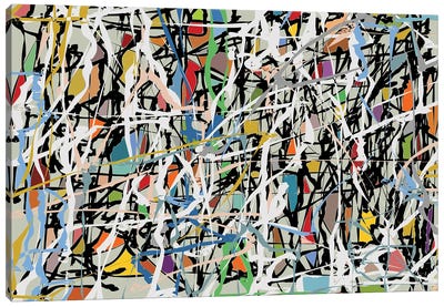 Polock Wink XLIV Canvas Art Print - Similar to Jackson Pollock