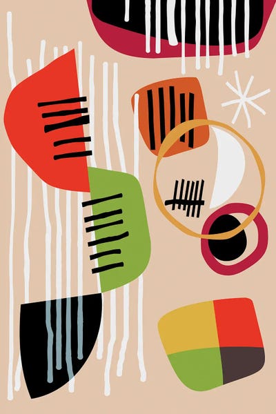 Geometric Patterns: Colored Parts X by Angel Estevez