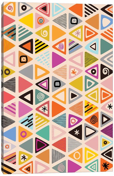 Colorful Triangles Canvas Art Print - Angel Estevez