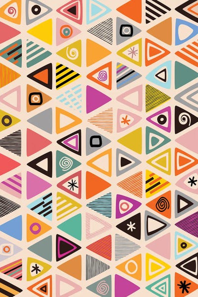 Angel Estevez: Colorful Triangles by Angel Estevez