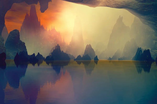Angel Estevez: Cave And The Lake by Angel Estevez