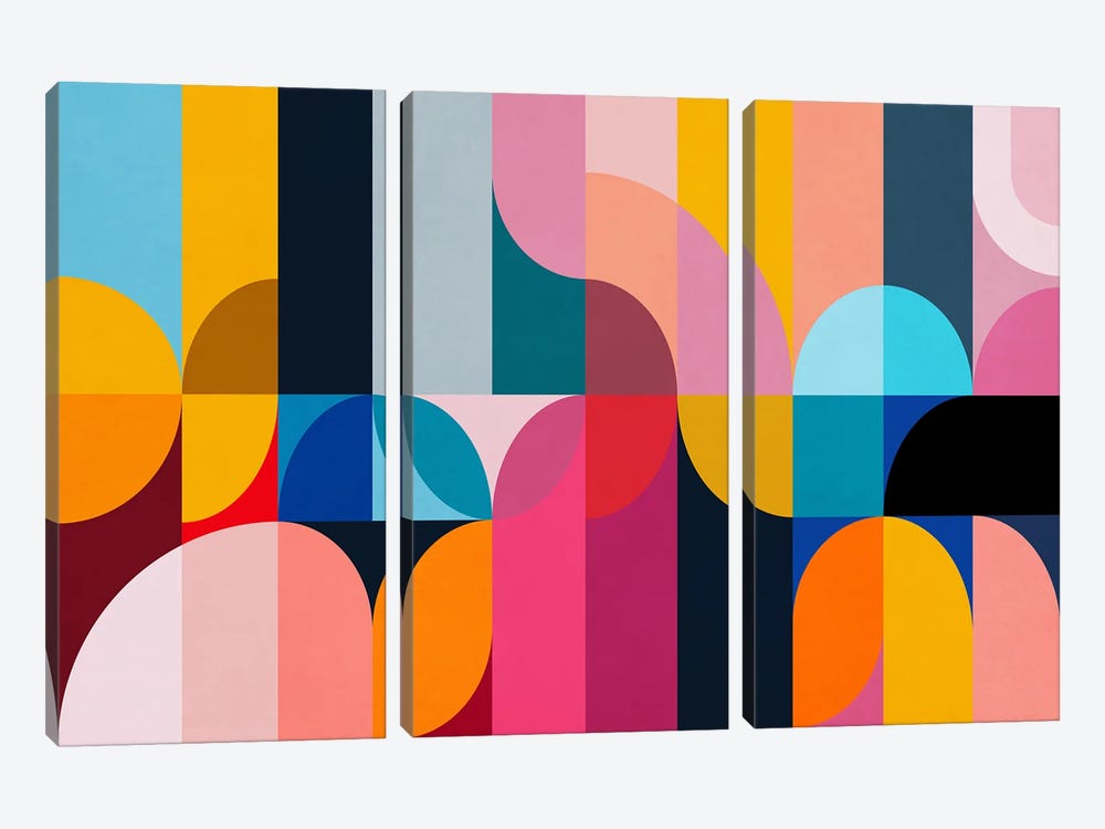 Joy Of Colors VII by Angel Estevez 3-piece Art Print