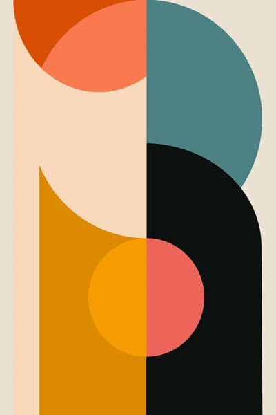 Tan: Minimalist Geometric IV by Angel Estevez