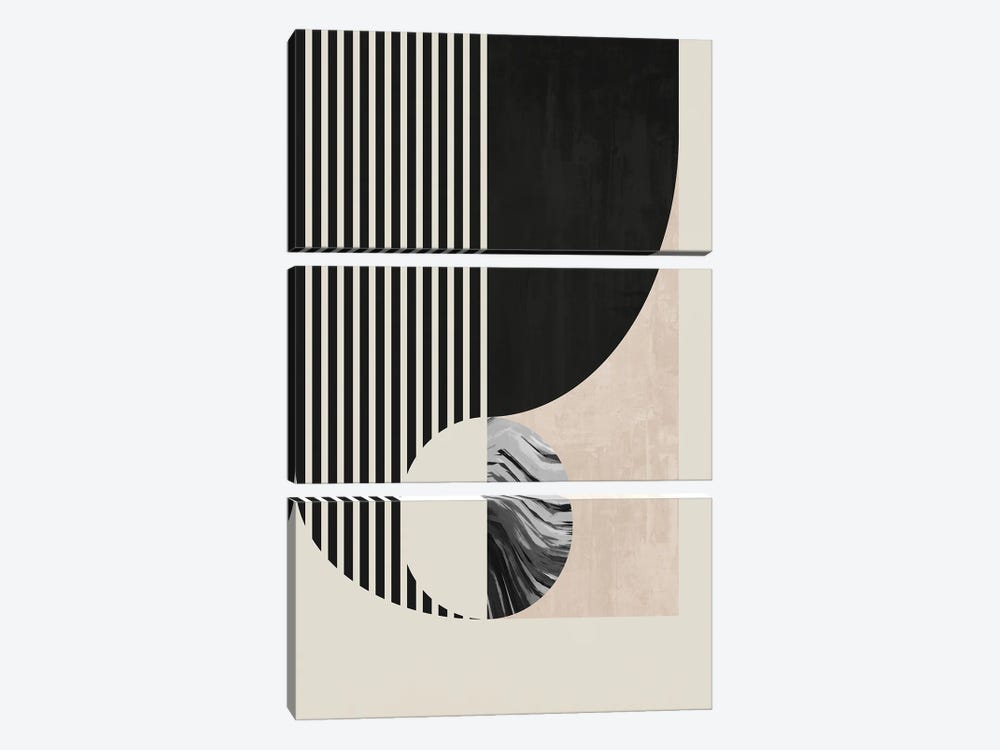 Minimalist Geometric VII by Angel Estevez 3-piece Canvas Art Print