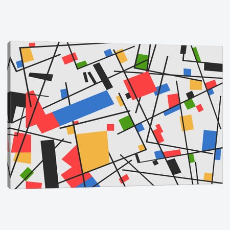 Remembering Mondrian III Canvas Print #AEZ1650} by Angel Estevez Canvas Art Print