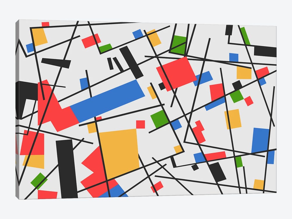 Remembering Mondrian III by Angel Estevez 1-piece Canvas Art Print