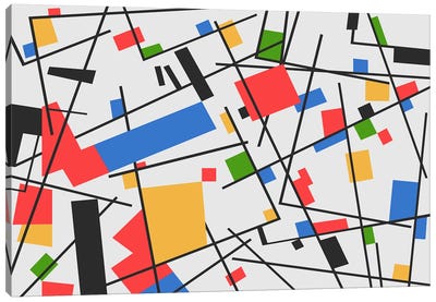Remembering Mondrian III Canvas Art Print - Angel Estevez