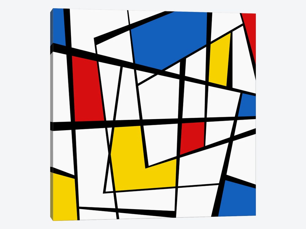 Remembering Mondrian IV by Angel Estevez 1-piece Canvas Art