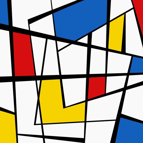 Composition With Red, Blue And Yellow: Remembering Mondrian IV by Angel Estevez