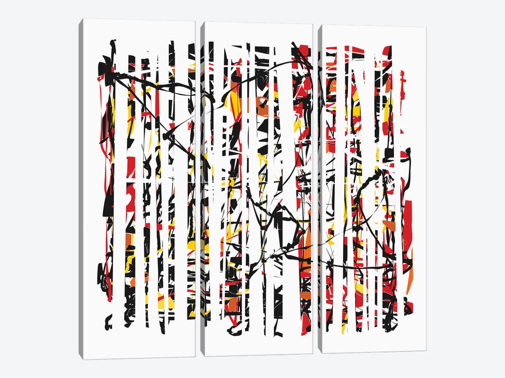 Between Cracks III by Angel Estevez 3-piece Canvas Print