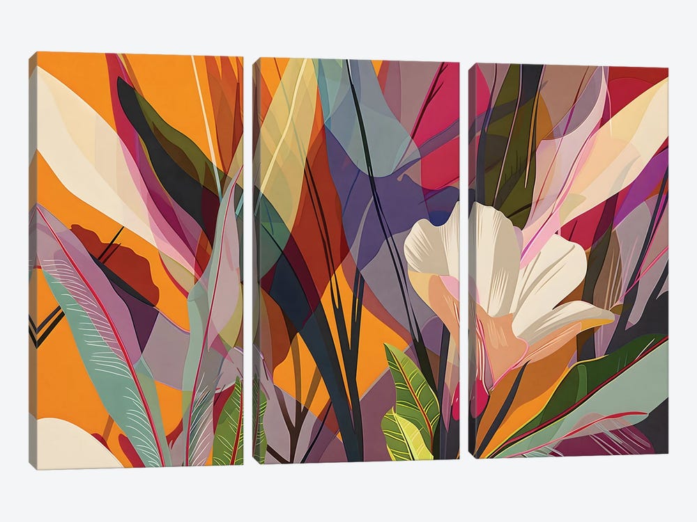 Colorful Foliage II by Angel Estevez 3-piece Canvas Art Print