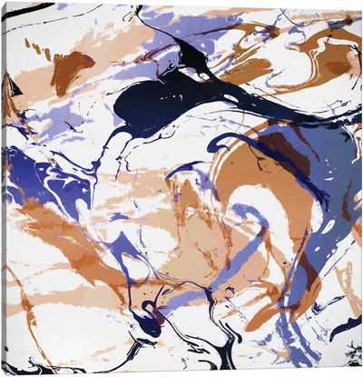 Fluid Forms Canvas Art Print - Similar to Jackson Pollock