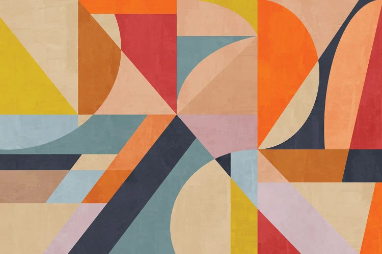Energetic Colorful Forms by Angel Estevez wall art
