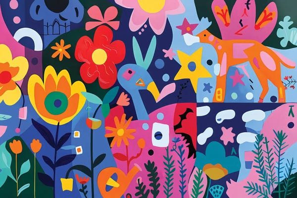 Angel Estevez: Vibrant Garden Fiesta by Angel Estevez