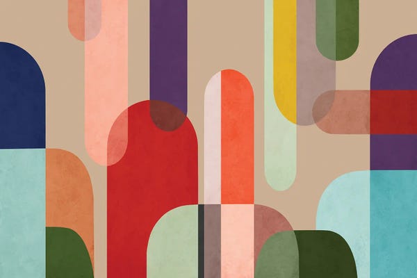 Angel Estevez: Modern Abstract Rounded Columns by Angel Estevez
