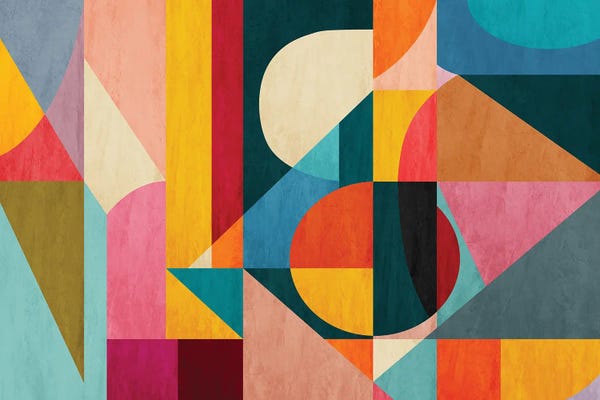 Vibrant Mid Century Modern Geometry