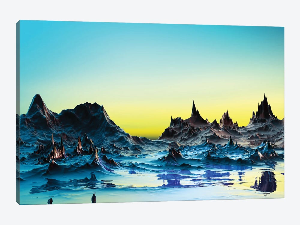 A Cold Bluish Landscape by Angel Estevez 1-piece Canvas Artwork