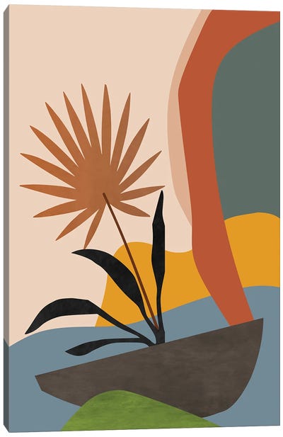 Minimal Tropical Scenery Canvas Art Print - All Things Matisse