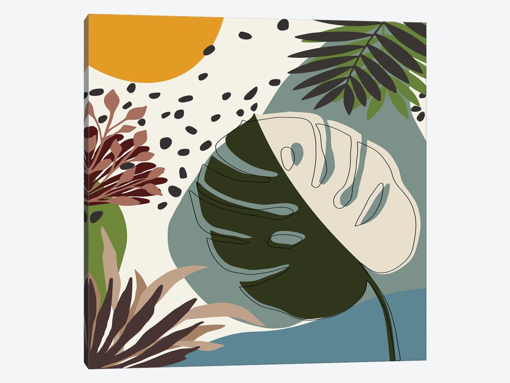 Minimal Tropical Scenery II by Angel Estevez 1-piece Canvas Print