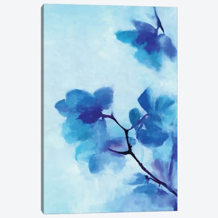 Blue Floral Canvas Print #AEZ233} by Angel Estevez Canvas Wall Art