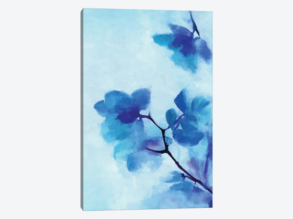 Blue Floral by Angel Estevez 1-piece Canvas Art