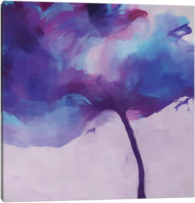 Purple Tulip Canvas Art Print - Tulip Art