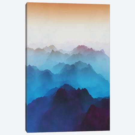 Mountains Under Bluish Fog Canvas Print #AEZ250} by Angel Estevez Canvas Artwork