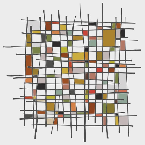 Composition With Red, Blue And Yellow: Mondrian Wink by Angel Estevez