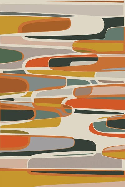 Retro Geo Abstracts: Rounded Tips by Angel Estevez