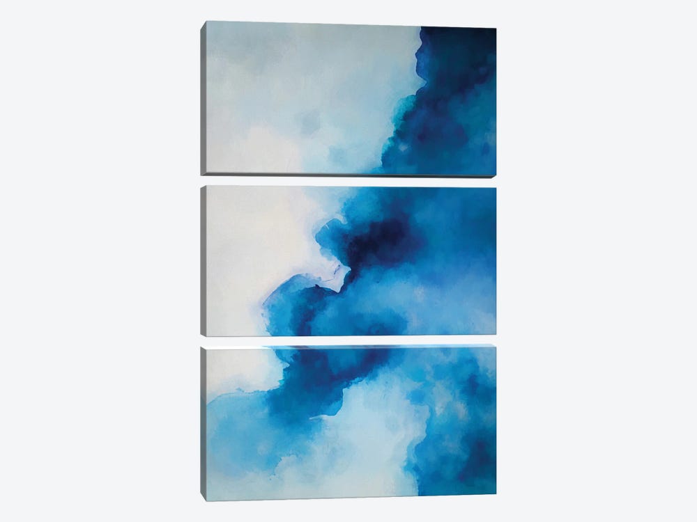 Blue Ink by Angel Estevez 3-piece Canvas Print