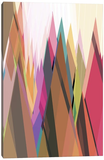 Colored Peaks Canvas Art Print - Refreshing Workspace