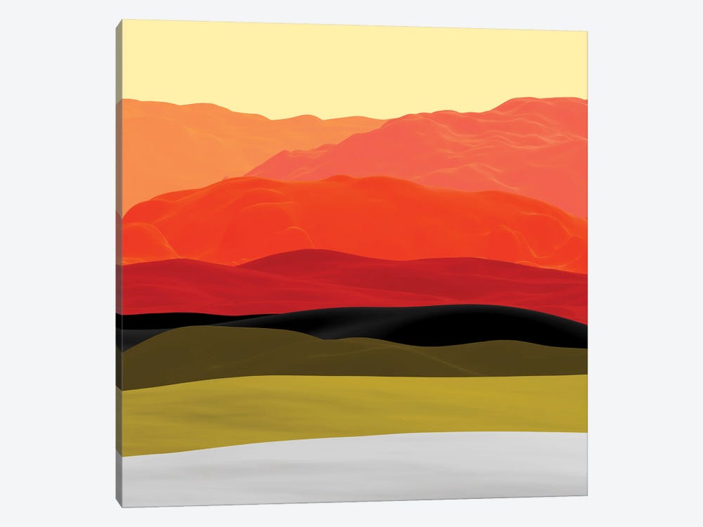Mountains In Gradient by Angel Estevez 1-piece Canvas Art