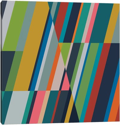 Diagonal Lines Pattern Canvas Art Print - Shape Up